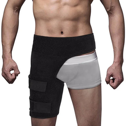 Relief for Hip Pain, Sciatica, Hamstring & Groin Strains. Adjustable Support for Men & Women, Fits Both Legs.